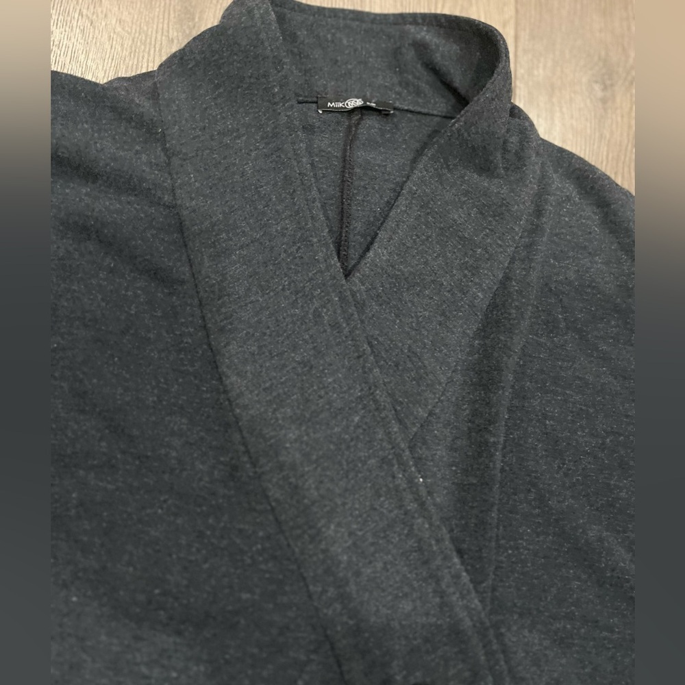 [S] Miik Bamboo Blend Soft Stretch Blazer Wrap Cardigan Curved Hem - Picture 4 of 11